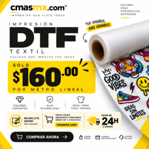 IMPRESIÓN DTF TEXTIL 58CM X 1 METRO CALIDAD PREMIUM
